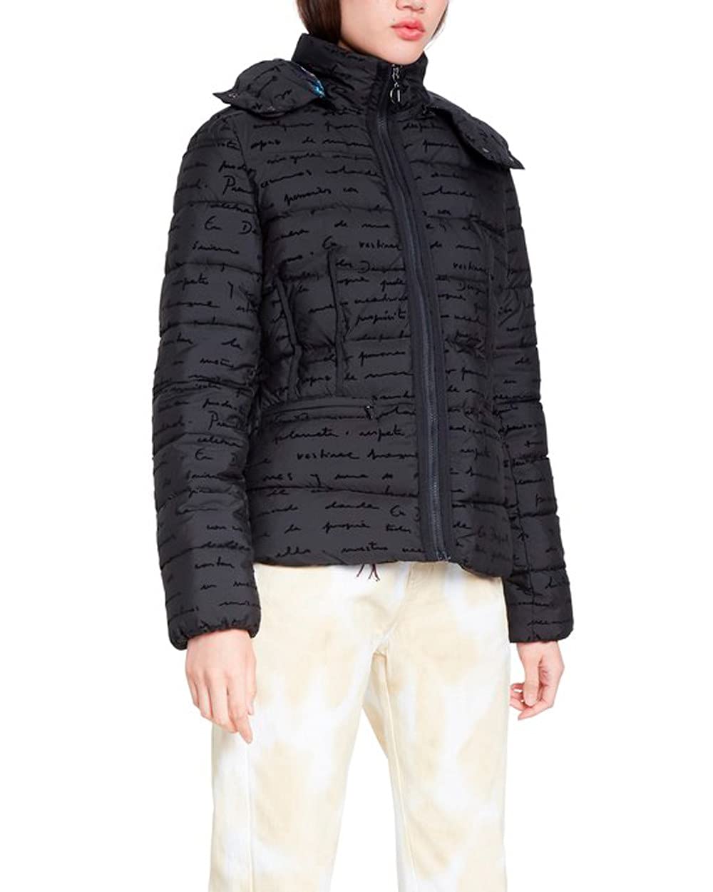 Desigual Women's Padded Short Overcoat Jacket - Stylish Winter Coat for Women | Warm Quilted Outerwear for Casual Outings, Office Wear & Travel