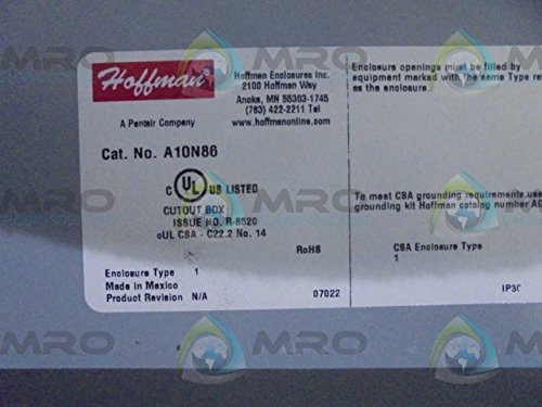 Hoffman A10N86 Electrical Junction Box - Weatherproof Metal Enclosure for Outdoor & Indoor Wiring - Perfect for Home, Garage, and Industrial Electrical Projects