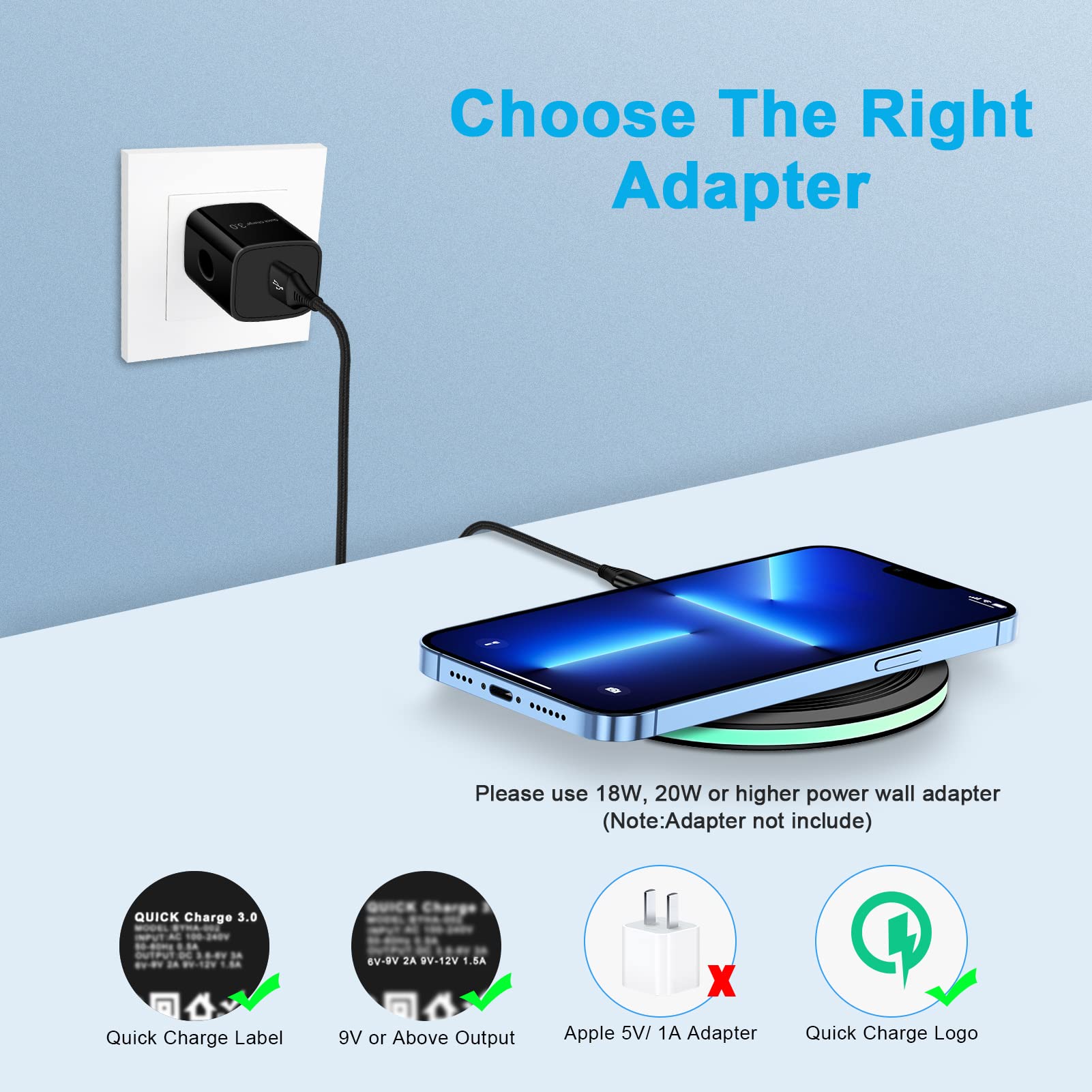 15W Fast Wireless Charger Pad - Qi-Certified for Samsung Galaxy S24/S23/S21/S20, Z Fold/Flip, Note 20/10, Google Pixel 9/8/7/6/5 Pro XL, iPhone 16/15/14/13/12/SE/11 Pro Max/Mini & AirPods Pro | Perfect for Bedside, Office & Car Charging