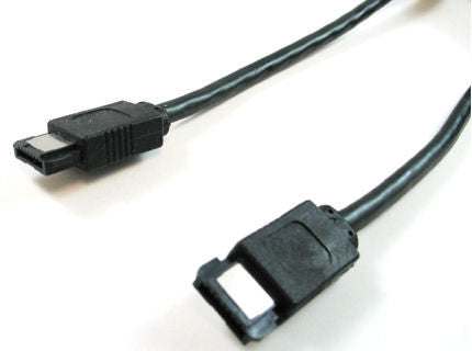 18 Inch eSATA External SATA Round Cable - High Speed Data Transfer for PC, Laptop, Hard Drives - Black (ESATA 18BK) - Perfect for Home Office, Gaming & Server Backup Solutions