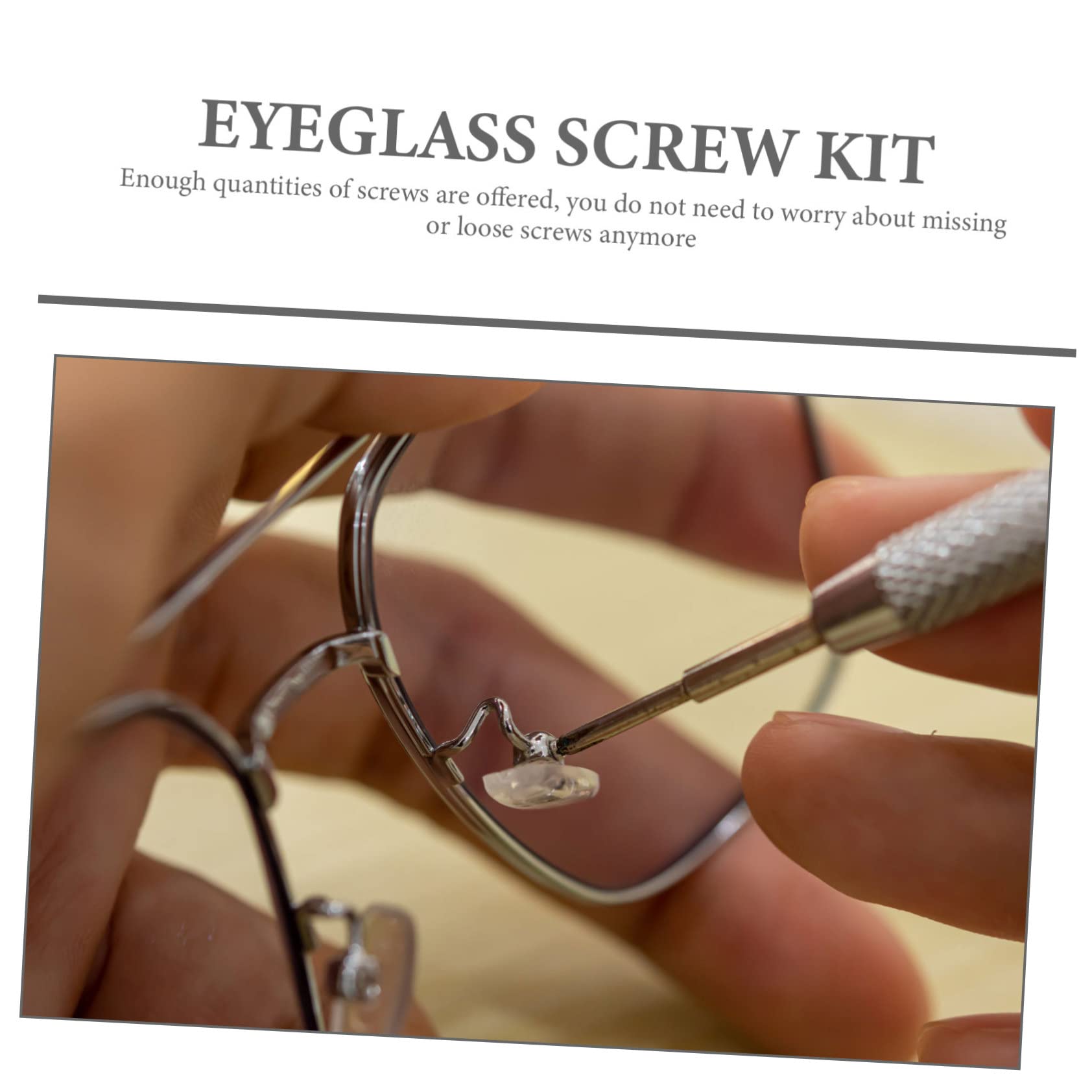 HOMSFOU 5-Piece Glasses Repair Kit - Premium Eyeglass Screws, Screwdriver & Replacement Tools for Glasses & Watch Repair - Perfect for Home, Office & Travel Use