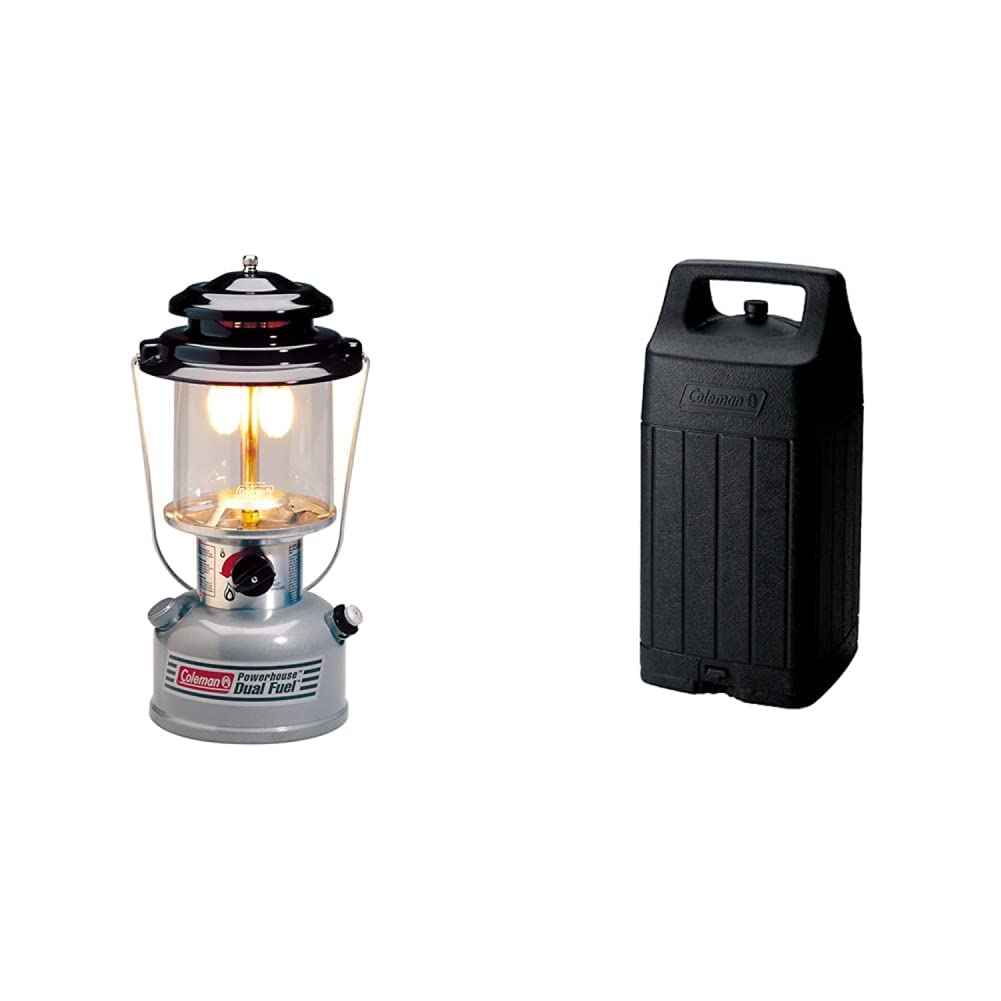 Coleman Premium Powerhouse Dual Fuel Lantern - Bright Camping Light with Adjustable Flame & Carrying Case - Perfect for Outdoor Adventures, Backpacking, Emergency Lighting