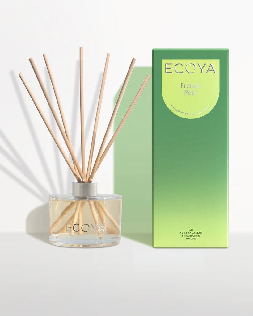 Ecoya Reed Diffuser 200ml - French Pear Scented Aromatherapy Oil for Home Fragrance | Perfect for Living Room, Bedroom & Bathroom Decor