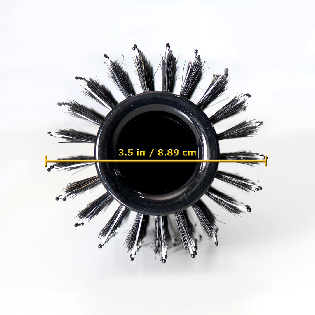 Phillips Brush 3.5 Monster Vent Round Brush with Poly Tip - Mixed Boar & Ionic Nylon Bristles (LUXE MV3P) for Professional Hair Styling & Blowouts