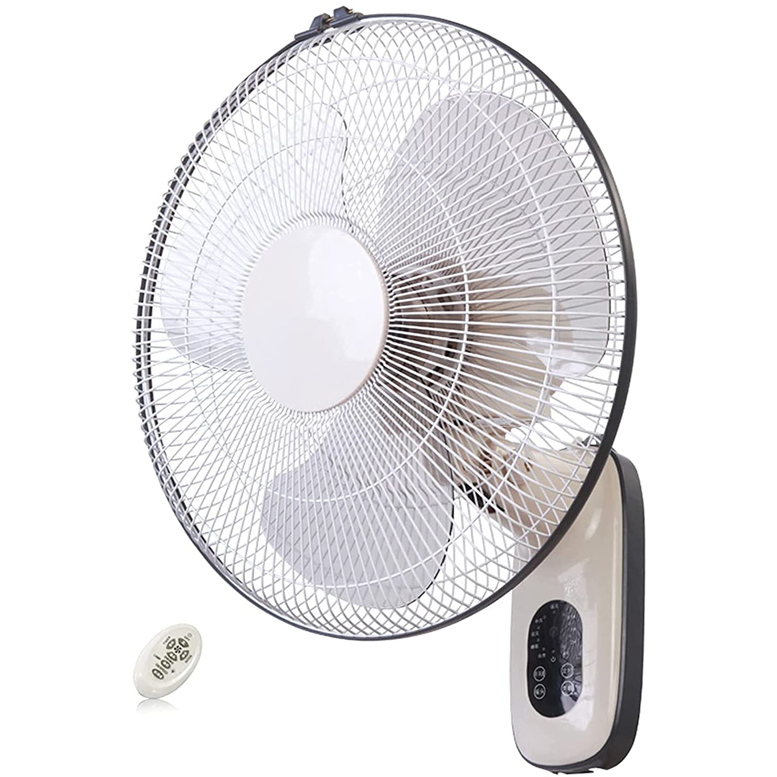 Wall Mounted Fan - Quiet, Adjustable Angle Air Circulator with 3 Speed Settings for Home & Office | Space Saving Cooling Solution for Bedroom, Kitchen, or Workspace (Style 2)