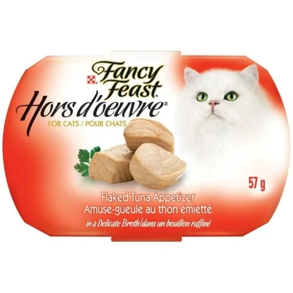 Fancy Feast Flaked Tuna Cat Food Appetizer - Grain Free Wet Cat Treats for Adult & Senior Cats - Perfect for Special Occasions & Mealtime Toppers