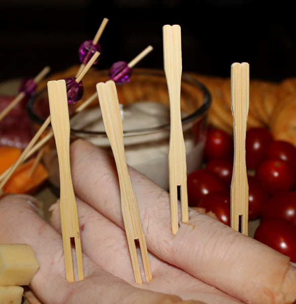 Eco-Friendly Bamboo Forks 100-Pack | Biodegradable Disposable Cutlery for Parties, Picnics & Outdoor Dining | Sustainable Alternative to Plastic Utensils