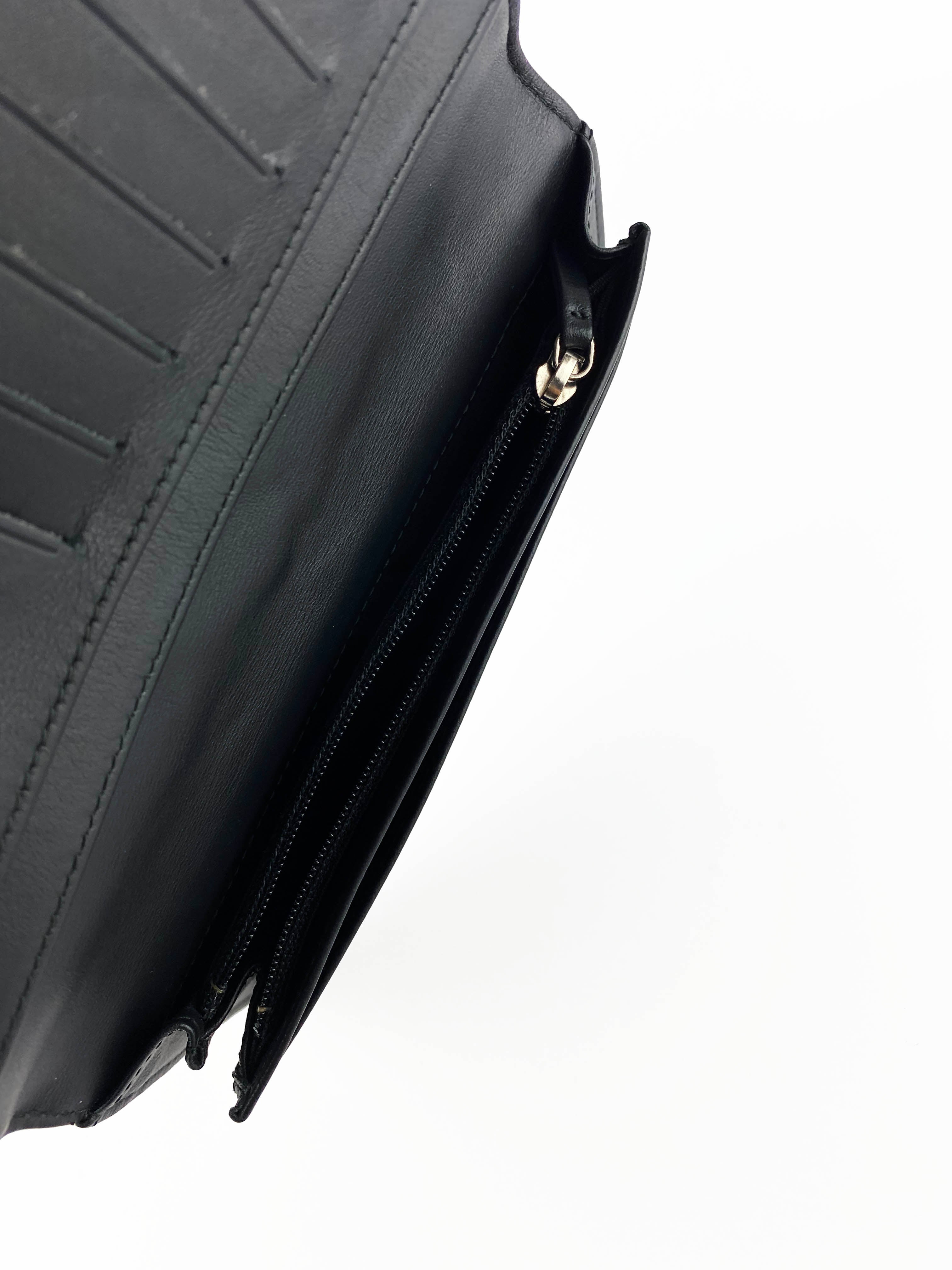 Chanel Black Long Caviar Leather Wallet for Women | Luxury Designer Card Holder & Money Organizer | Perfect for Everyday Use, Travel & Special Occasions