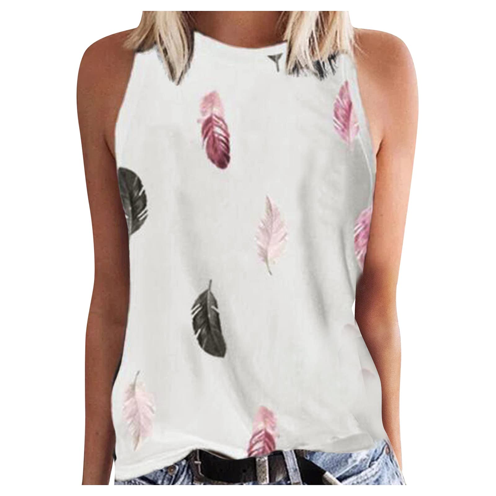 Women's Summer Sleeveless V-Neck Casual Tank Tops - Breathable Loose Fit Basic Shirts for Women | Perfect for Beach, Gym, Yoga & Everyday Wear