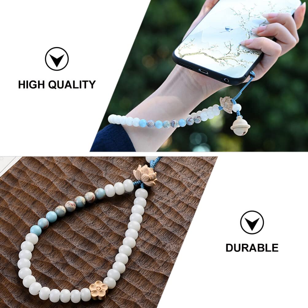 Chinese Style Beaded Phone Charm Lanyard - Anti-Lost Mobile Phone Strap for Women & Men, Elegant Phone Hanging Rope Decoration for Everyday Use, Travel, and Gifting