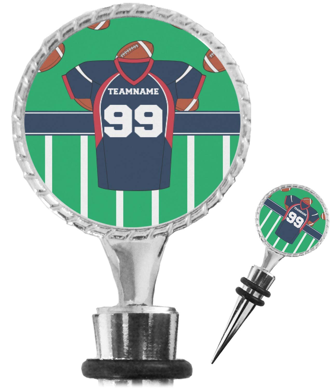 Custom Football Jersey Wine Bottle Stopper - Personalized Sports Fan Gift for Wine Lovers - Perfect for Tailgating, Game Day Parties & Home Bars