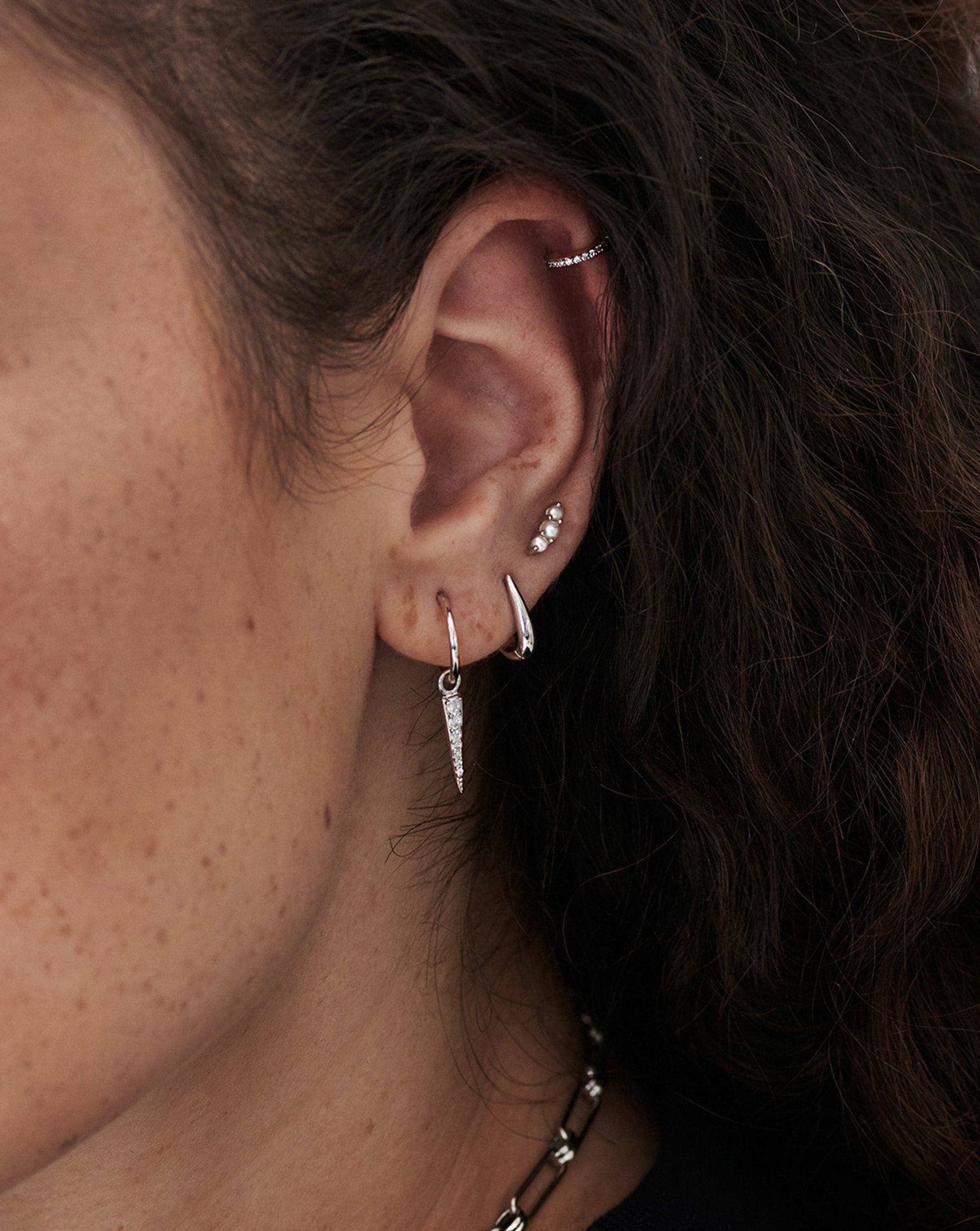 Sterling Silver Claw Huggie Earrings for Women - Trendy Minimalist Hoop Earrings for Everyday Wear, Gift for Her, Party & Casual Outfits
