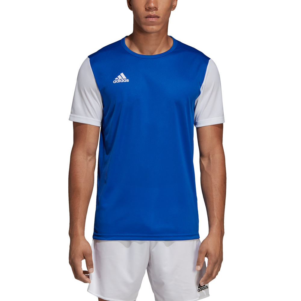 Adidas Youth Estro 19 Soccer Jersey - Blue & White Team Uniform for Boys & Girls - Perfect for Youth Soccer Games, Training & Team Sports