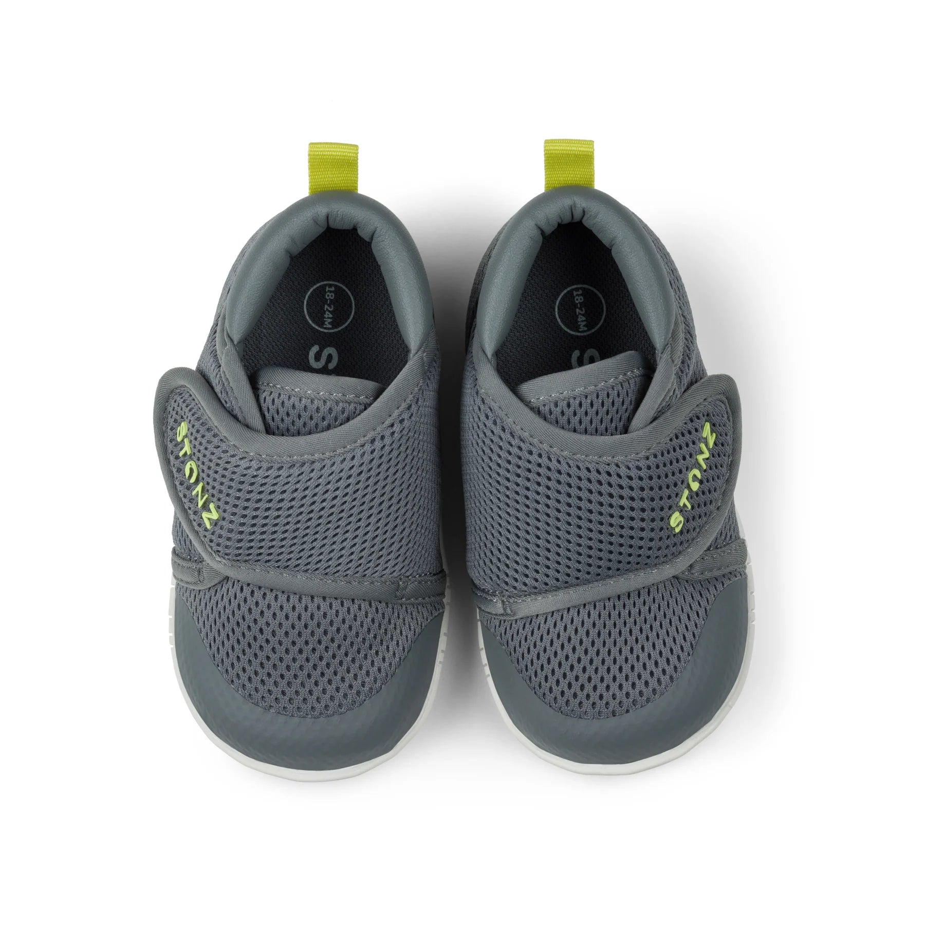 Stonz Steel/Lantern Green Cruiser Baby Shoes - Waterproof & Non-Slip First Walkers for Toddlers - Perfect for Outdoor Adventures & Indoor Play
