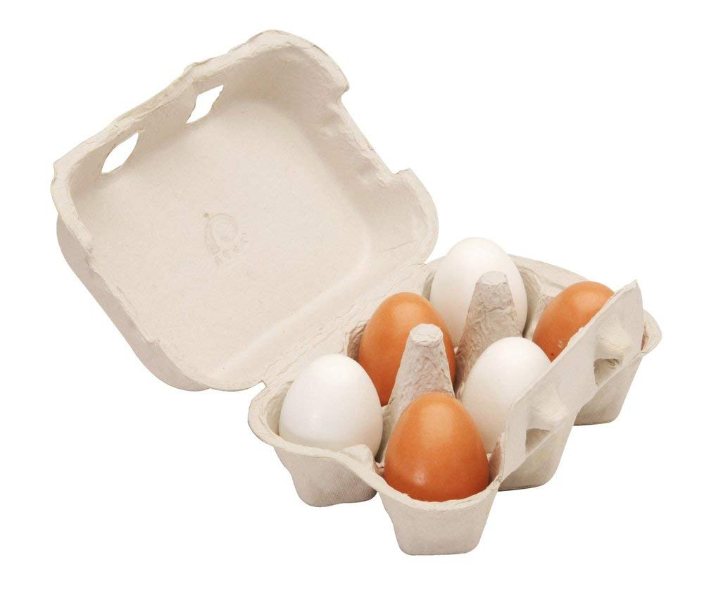 Original Toy Company Wooden Eggs - Natural Wooden Easter Eggs for Kids, Montessori Sensory Toys, Easter Basket Stuffers & Home Decor (Set of 12) - Perfect for Easter Celebrations, Sensory Play & Nursery Decorations