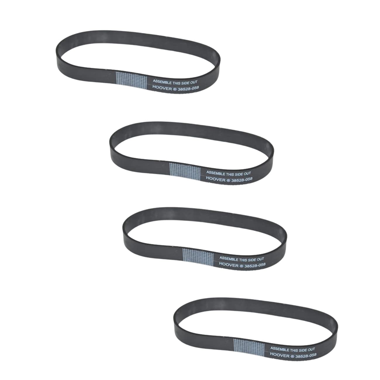 Hoover Windtunnel T Series Upright Vacuum Replacement Belts (4-Pack) - Compatible with AH20080 - Perfect for Home Cleaning & Pet Hair Removal
