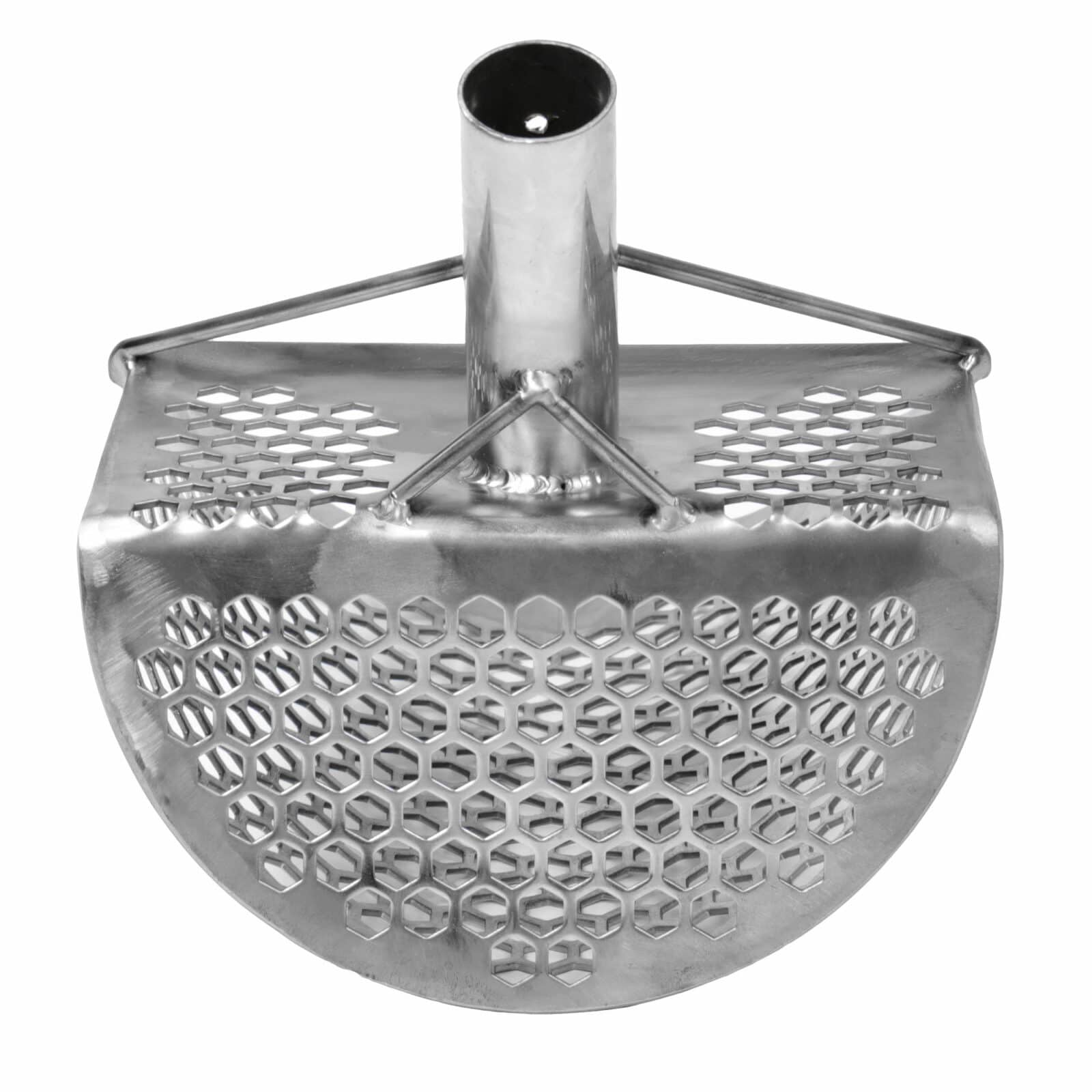 Dune Scoops Orca 11.5 x 8 Inch Stainless Steel Sand Scoop with 10mm Holes & Pointed Tip - Perfect for Beach Metal Detecting, Treasure Hunting & Gold Prospecting