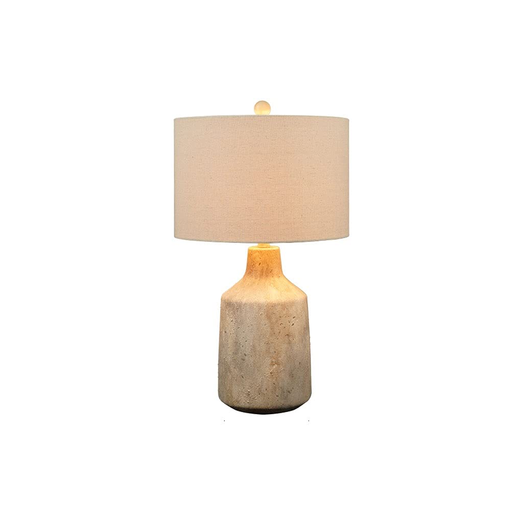 XUHUI Modern Cement Table Lamp - Simple Small Desk Lamp for Home, Bedroom, Bedside, Art Hotel Decoration, Yellow Reading Light (Size A) - Perfect for Cozy Nights and Stylish Spaces