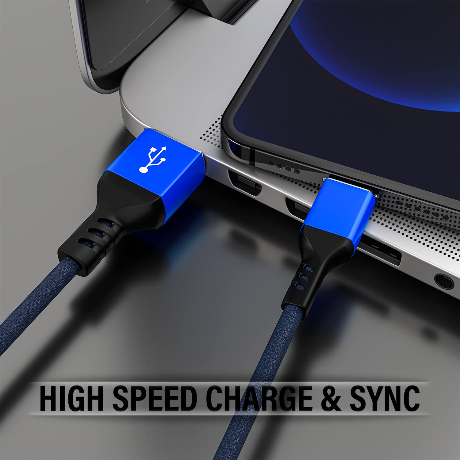 Ironten 50 Pack 6FT MFi Certified Lightning Cable - Fast Charging & High Speed Data Sync USB Cable for iPhone 14/13/12/11 Pro Max/Plus/XS MAX/XR/XS/X/8/7 Plus (Blue) - Perfect for Home, Office & Travel Charging Needs