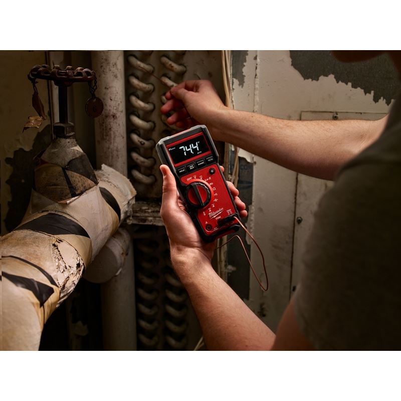 2217 20 Digital Multimeter - Auto-Ranging True RMS Multimeter with NCV, Backlit LCD, Temperature & Continuity Test - Perfect for Electricians, DIY Home Repairs & Automotive Diagnostics