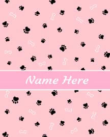 Pink Dog Paw Print