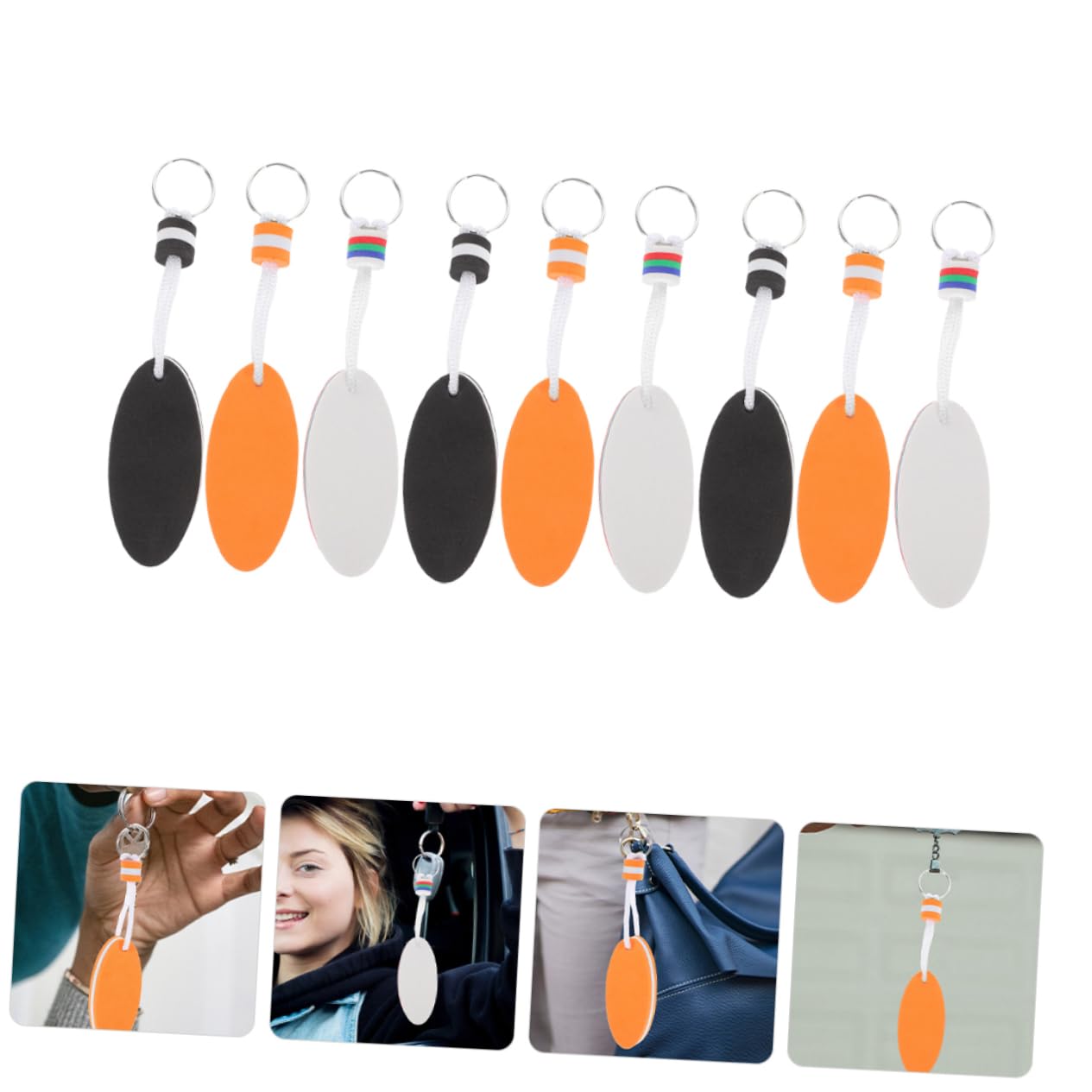 Waterproof Eva Keychain Set 9pcs - Floating Keyring Boat Theme for Boating & Fishing - Durable, Stylish Accessories for Water Sports, Beach Activities & Marine Adventures