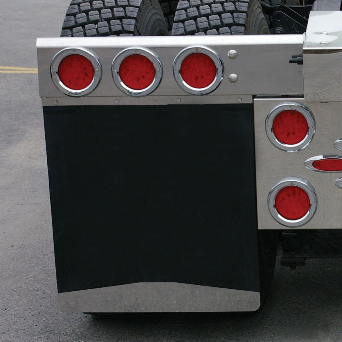 Peterbilt Heavy Duty Mud Flaps with Chrome Weights - Premium Water Slide Decals for Semi Trucks - Ideal for Long Haul Protection & Custom Truck Styling