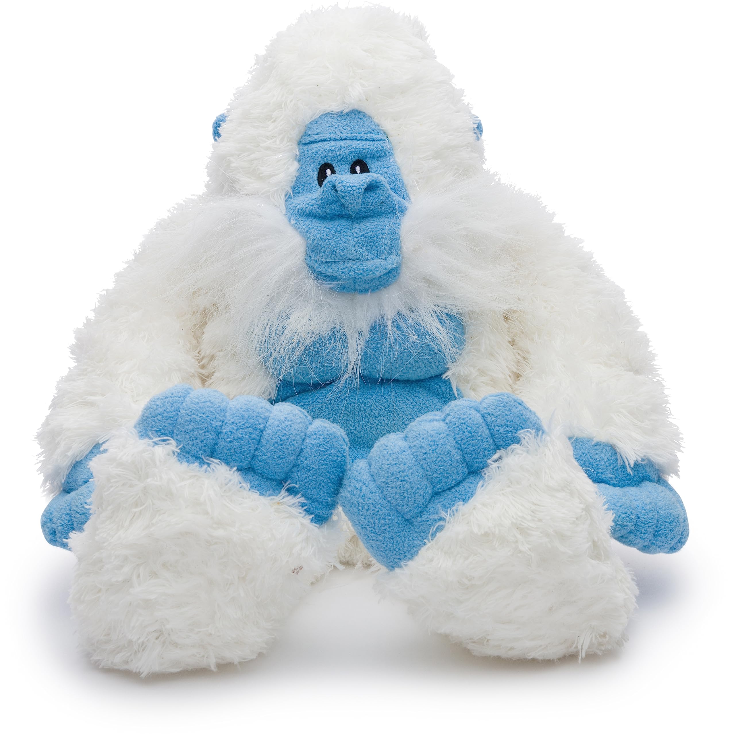 FabDog Fluffies Squeaky Plush Dog Toys - Cute Animal-Themed Chew Toys for Small, Medium & Large Breeds - Durable Nylon Puppy Toys with Squeaker for Playtime & Training - Perfect Gift for Pet Lovers (Yeti Design) | Great for Indoor Play, Outdoor Fetch & Cuddling