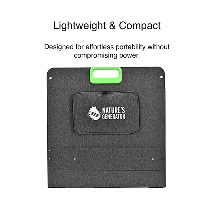 200W Portable Folding Solar Panel Kit - Nature's Generator Compatible - Perfect for Camping, RV Trips & Emergency Power Backup