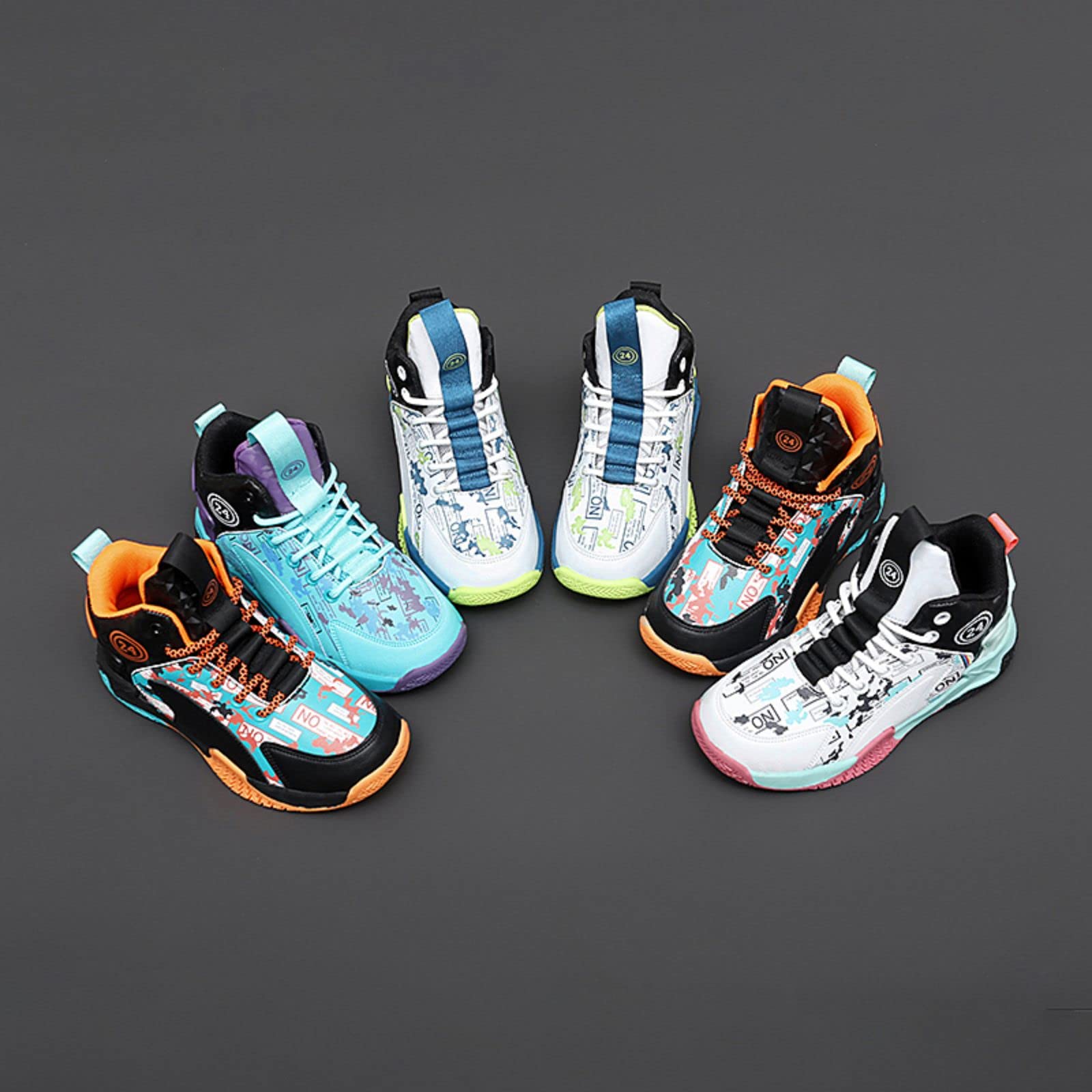 Anti-Slip Kids Basketball Shoes - Non-Slip Sole for Indoor/Outdoor Court - Perfect for Youth Sports & School PE Classes