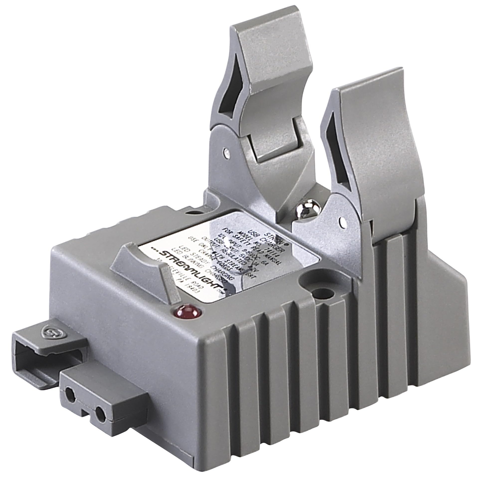 Streamlight 74102 Strion Rechargeable Flashlight Charger & Holder - Gray | Durable Battery Charging Station for Police, Firefighters & Emergency Use