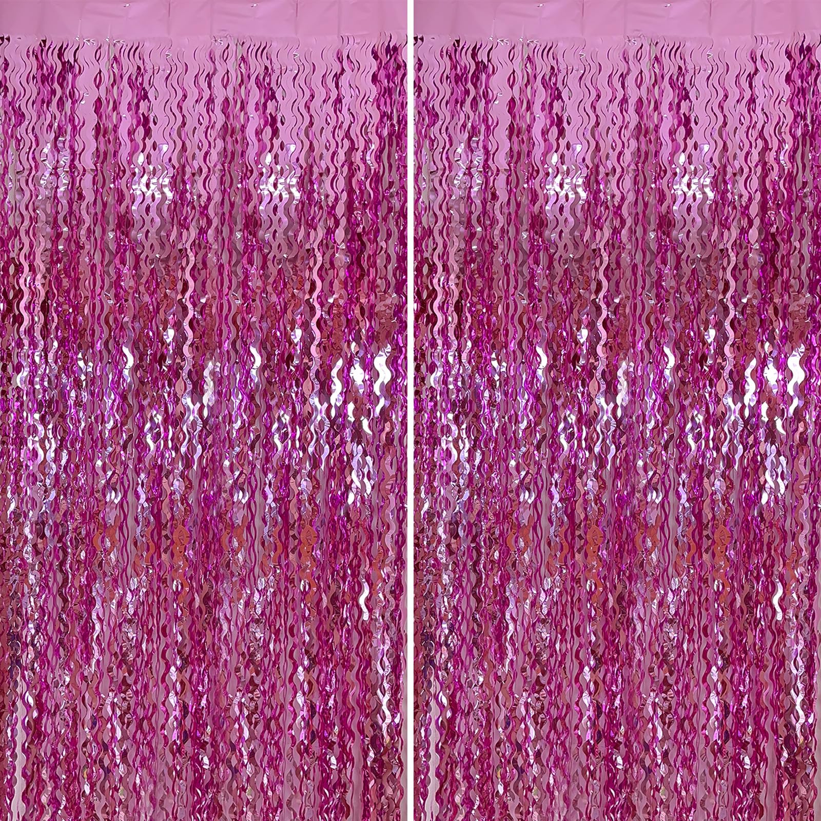 Pink Fringe Streamers Photo Backdrop - Rose Gold Wall Decor for Birthday, Bachelorette & Baby Showers | Elegant Party Supplies for Women, Halloween & Bridal Events | Perfect for Instagram Photos & Home Decor