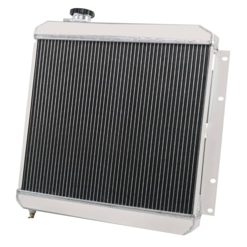 3 Row Aluminum Radiator with Shroud & Fan for Toyota Land Cruiser FJ40 FJ45 3.9L 4.2L (1958-1984) - Direct Replacement Cooling System Upgrade for Off-Road & Classic Car Restoration