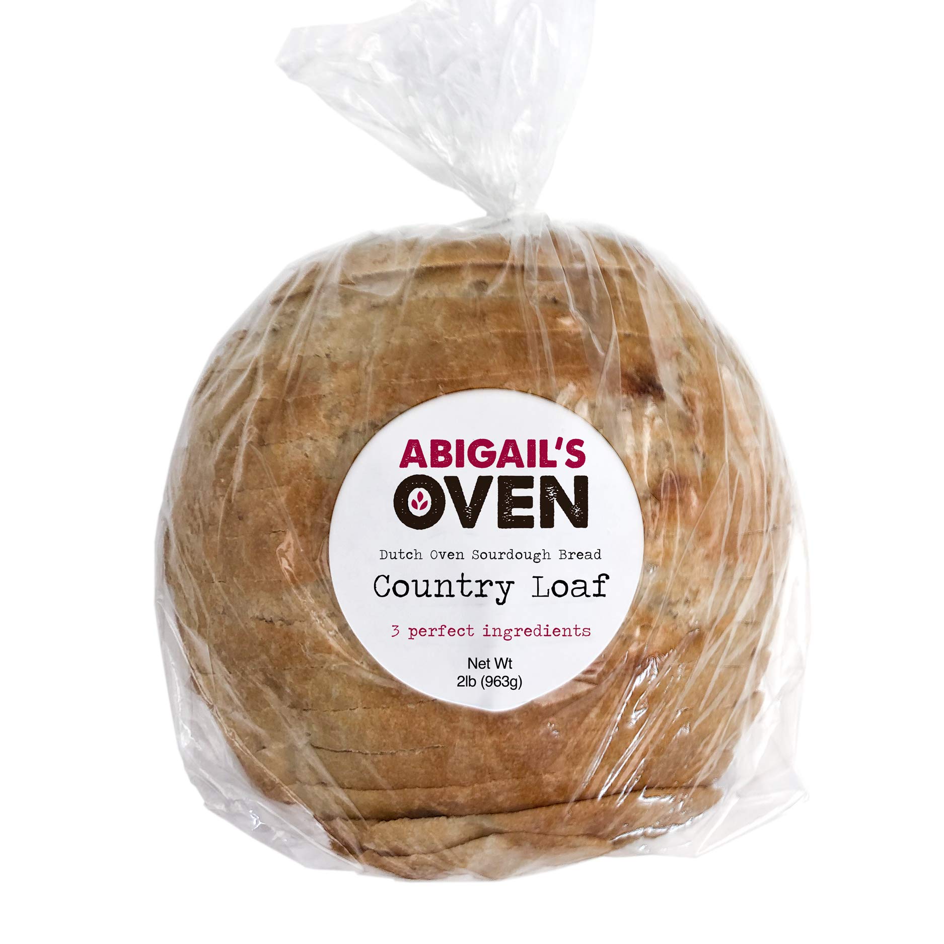 Fresh Sourdough Bread - Authentic San Francisco Bakery Style Dutch Oven Country Loaf - Handmade Artisan Round Bread with 3 Simple Ingredients - Pre-Sliced (4 Pack) | Perfect for Sandwiches, Toast & Charcuterie Boards