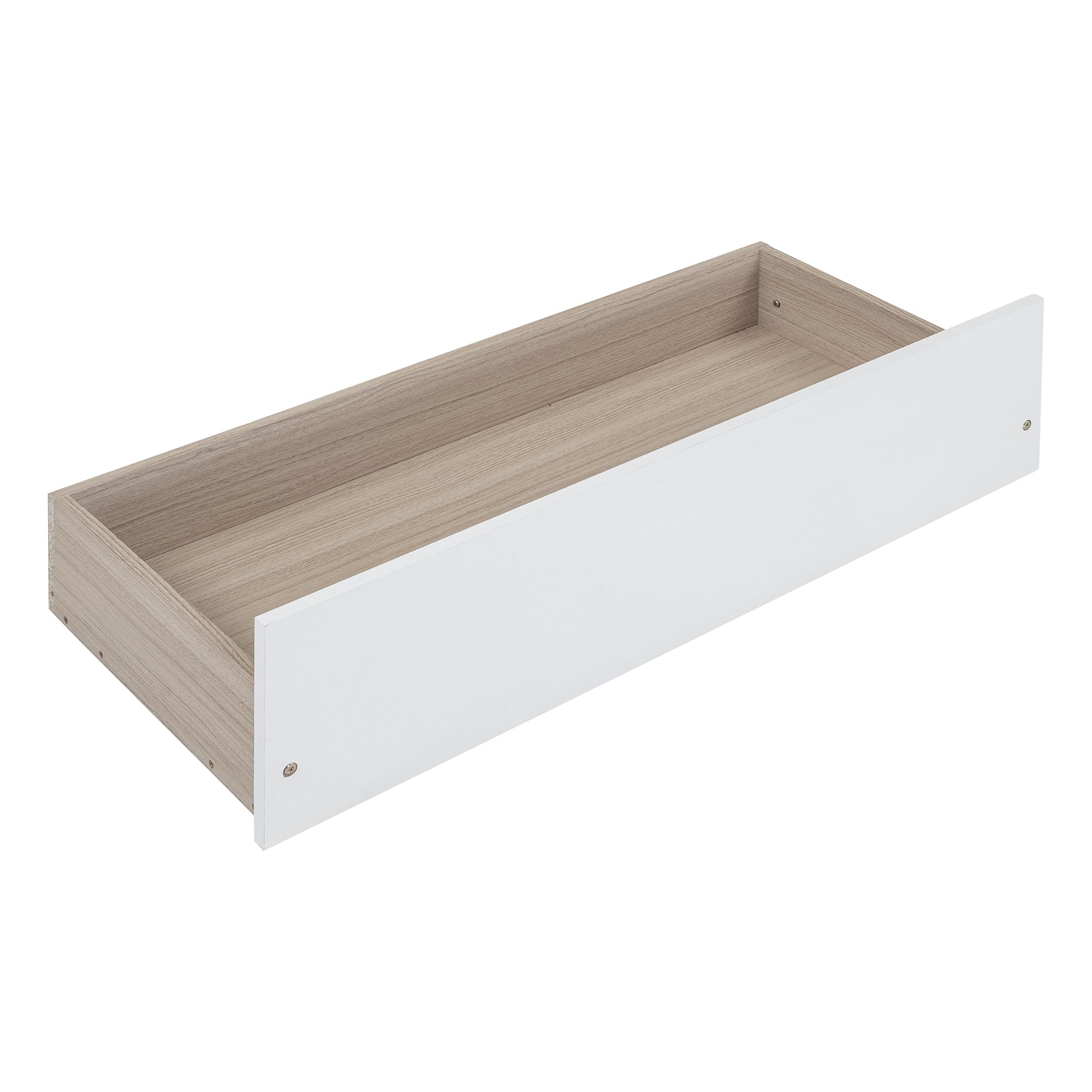 Harper & Bright Designs Twin Size Wooden House Bed for Kids with 2 Storage Drawers - Montessori Bed Frame with Roof & Safety Rails - Perfect for Boys & Girls Bedrooms (White) - Ideal for Small Spaces, Playrooms & Montessori Learning Environments