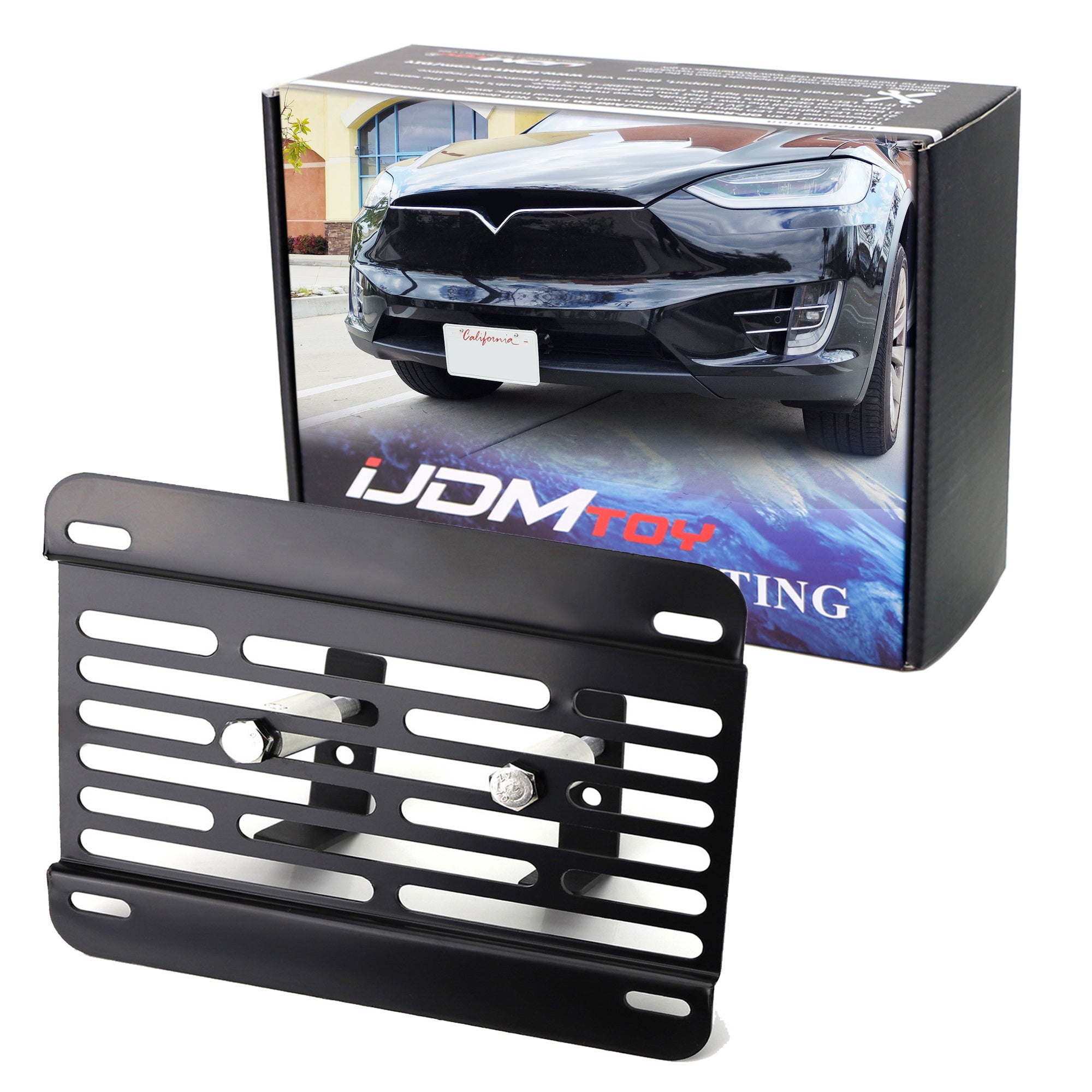 Premium Front Lower Bumper Grille Mesh Mount License Plate Bracket for Tesla Model S & X - Durable Car Accessory for Enhanced Style & Protection (Perfect for Road Trips & Daily Commuting)