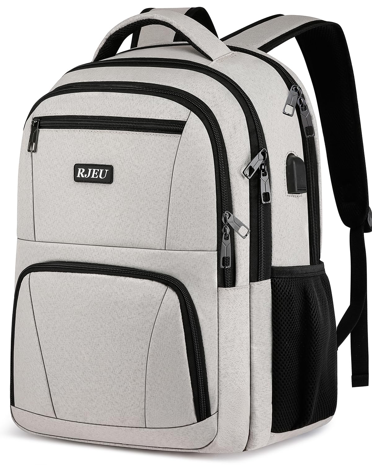 Stylish Women's Backpack for School, College & Travel - 15.6 Inch Laptop Sleeve, 3 Compartments & Ergonomic Straps - Perfect for Students, Commuters & Daily Use (Beige)