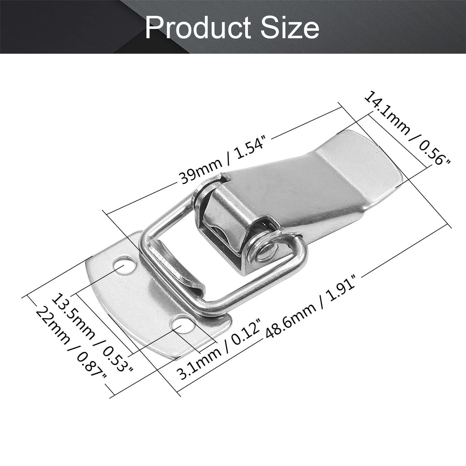 MroMax 2PCS Spring-Loaded Toggle Latch 1.54