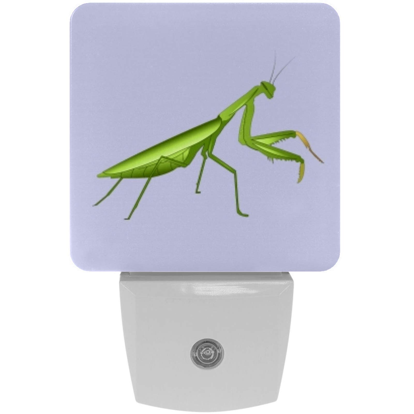 Smart LED Night Light with Auto Dusk-to-Dawn Sensor - Plug-in Grasshopper Design for Hallway, Bedroom, Nursery, Kitchen, Staircase & Bathroom - Perfect for Kids' Rooms, Safe Nighttime Navigation and Energy-Efficient Ambient Lighting