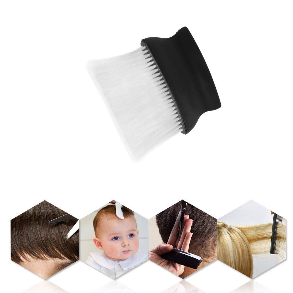 Professional Barber Neck Duster Brush for Hair Cutting - Soft Bristle Neck Cleaning Brush - Salon & Home Haircut Tool (Black) - Perfect for Barbershops, Home Grooming & Beard Trimming Aftercare