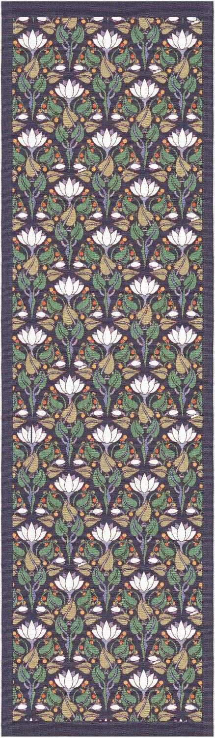 Ekelund Weavers Lilies Cotton Table Runner - Elegant Floral Dining Table Decor for Weddings, Holidays & Home Decor