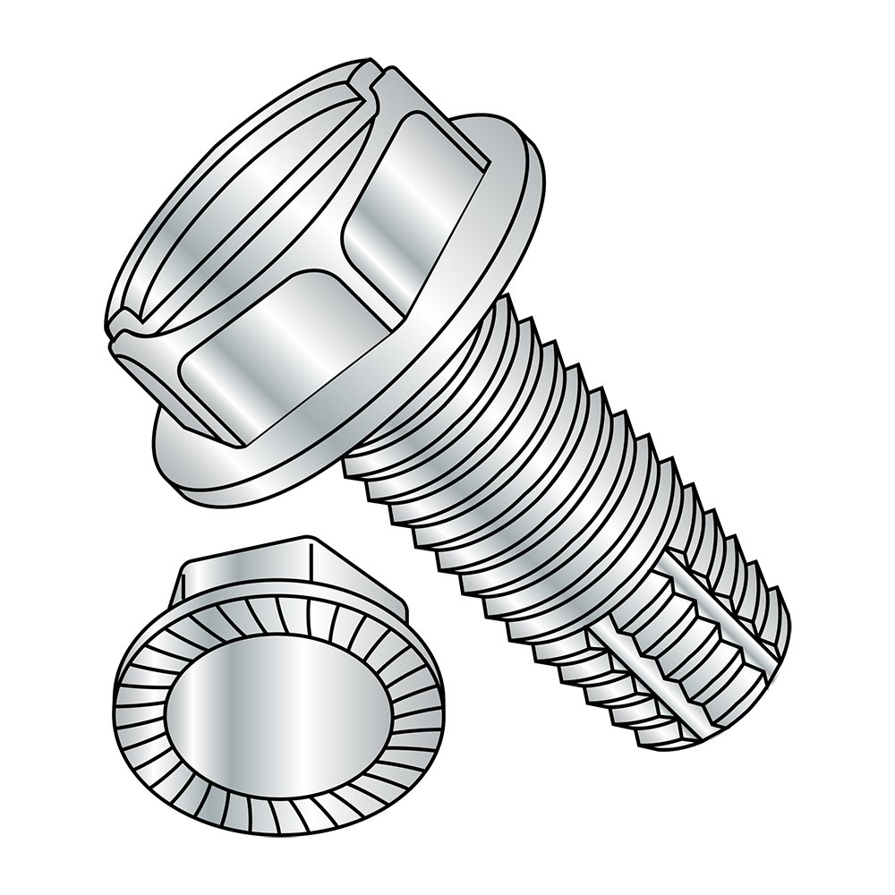 5020FSWS Steel Thread Cutting Screw, Zinc Plated, 1/2