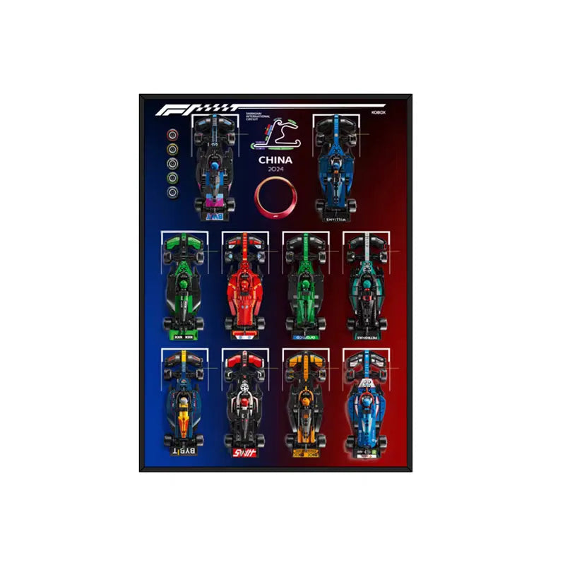 LEGO Speed Champions Series Display Wall Frame - Showcase Your Full Collection | Perfect for Home, Office & LEGO Fan Rooms