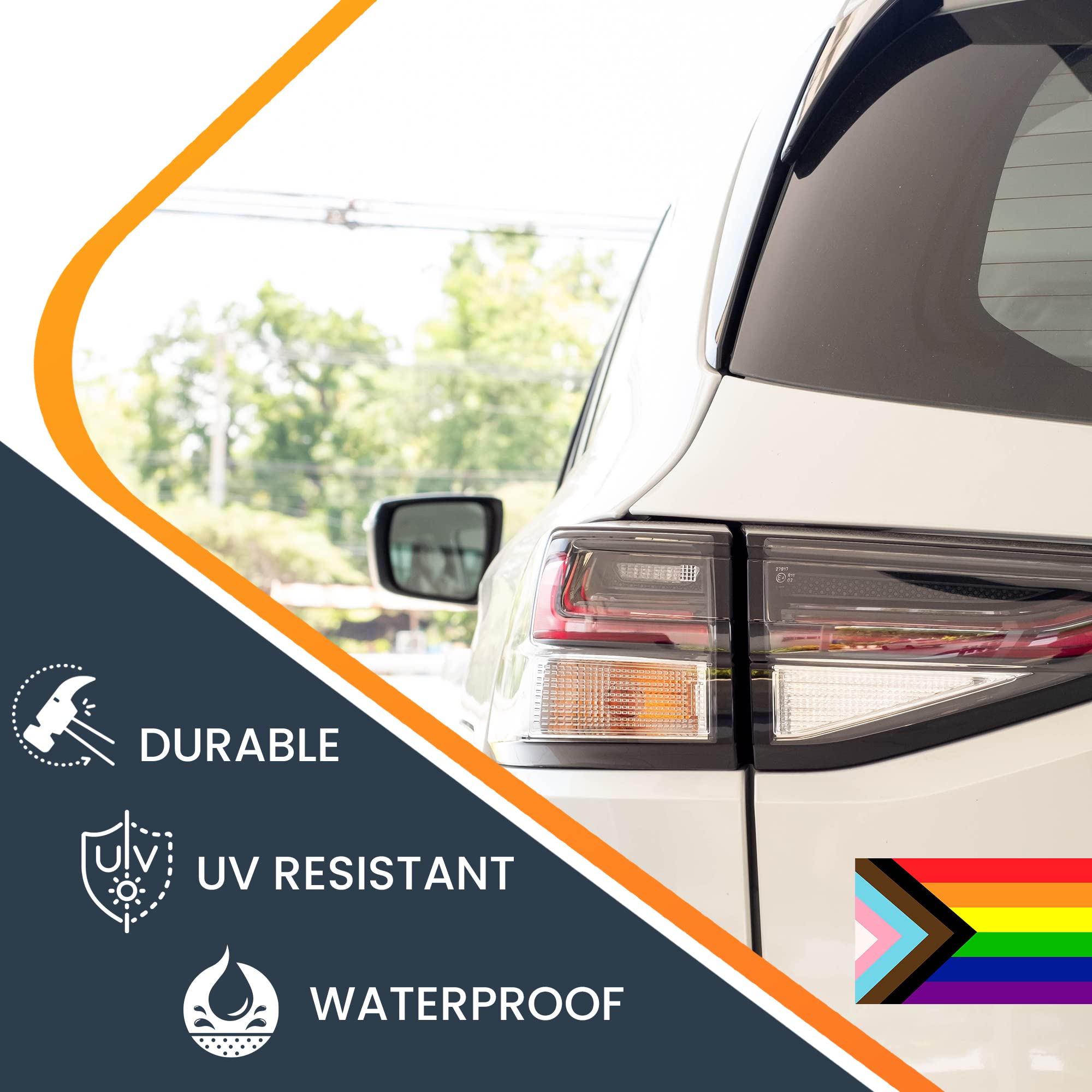 3x5 Inch Heavy Duty LGBTQ Pride Flag Car Magnet Decal - 2 Pack, Durable Automotive Magnet for Truck, SUV & Vehicle - Show Support for Gay Pride & Rainbow Flag - Perfect for Pride Month, Parades & LGBTQ Ally Visibility