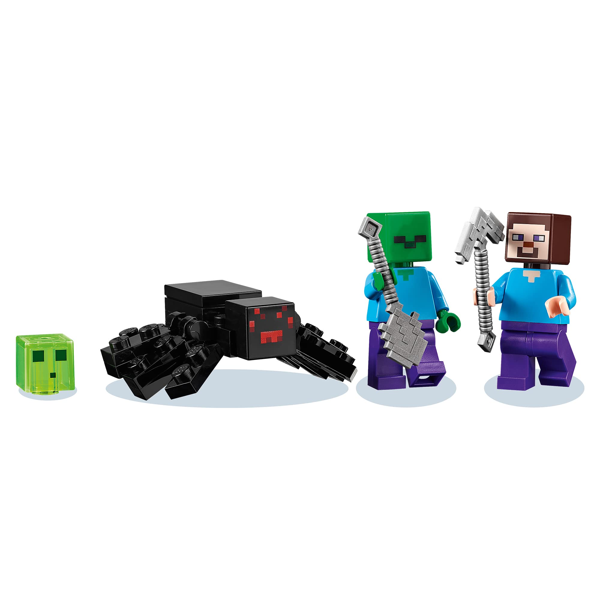 LEGO 21166 Minecraft The Abandoned Mine Building Set - Zombie Cave with Slime, Includes Steve & Spider Figures - Perfect for Kids & Minecraft Fans, Great for Creative Play & Collecting