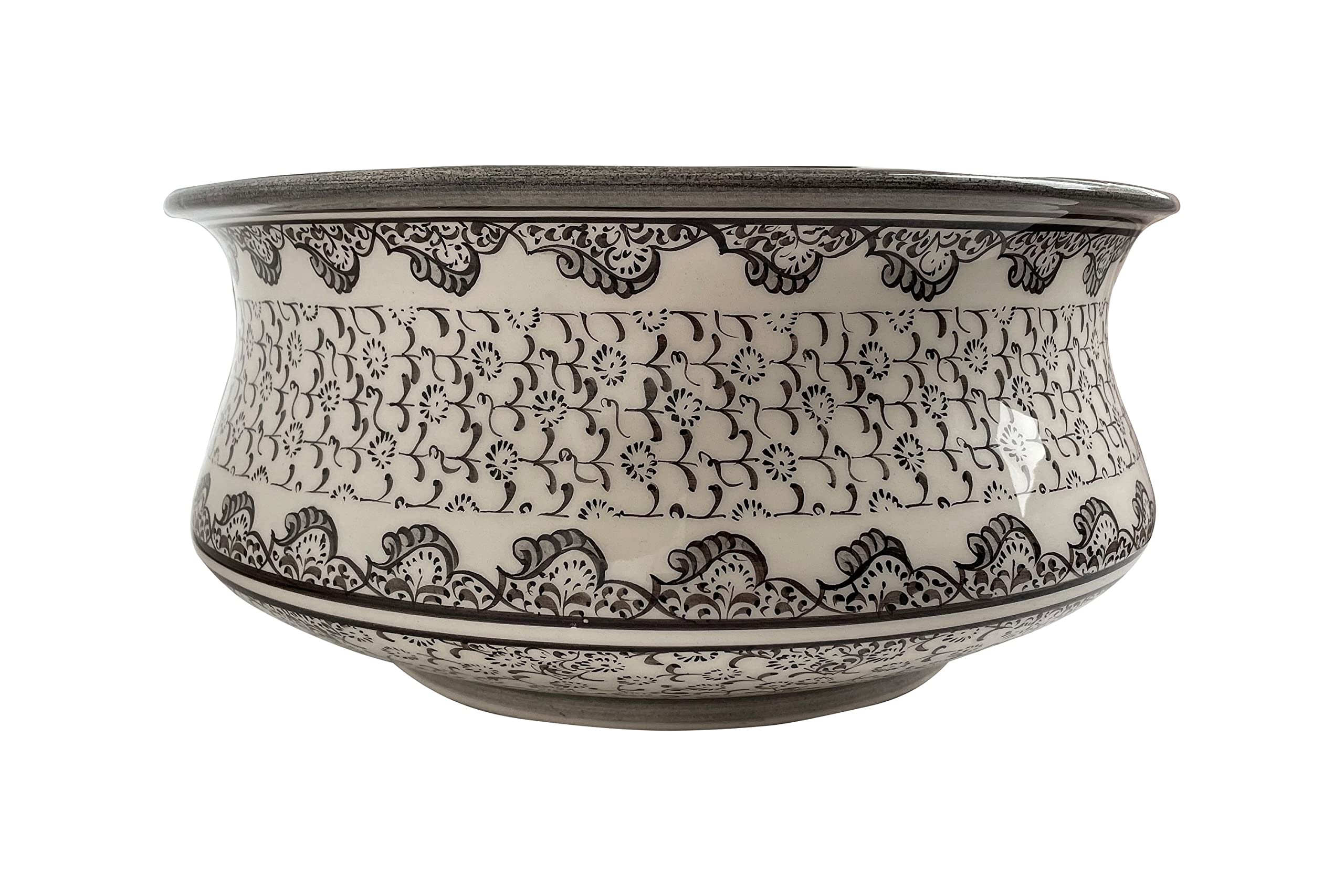 Stylish White & Black Ceramic Vessel Sink - Modern Above Counter Bathroom Basin for Vanity Remodeling, Glossy Finish Bowl Sink Lavatory - Perfect for Contemporary Home & Hotel Bathroom Upgrades
