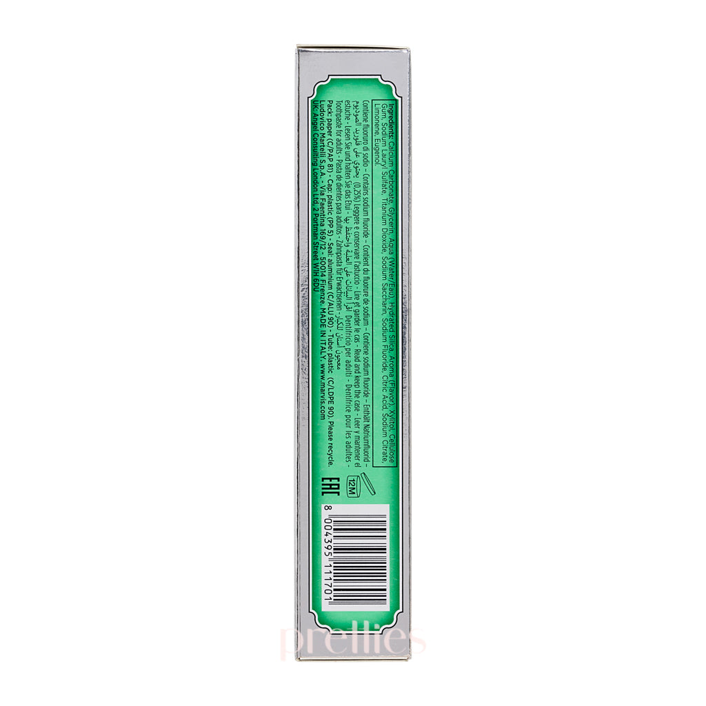 Marvis Classic Strong Mint Toothpaste for Fresh Breath - 85ml (3oz) Travel Size Green Tube - Refreshing Dental Care for Home, Office & Travel Use