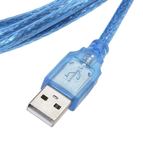 ABLEGRID 6ft USB Printer Cable Compatible with HP Envy 5530E, DeskJet 2130, 1112, Photosmart D110a - High-Speed Data Transfer for Home & Office Printing