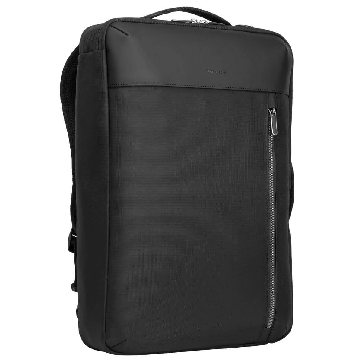 15.6 Inch Urban Convertible Backpack - Waterproof Laptop Bag with USB Charging Port for Men & Women, Perfect for Work, Travel & College (Black)