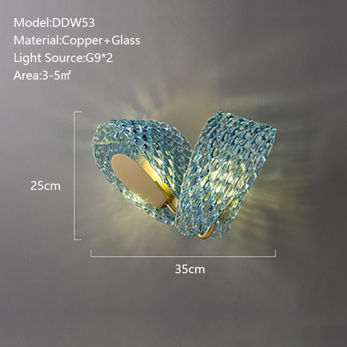 Peacock Blue Glass Chandelier - Elegant Crystal Ceiling Light Fixture for Dining Room, Living Room & Bedroom Decor